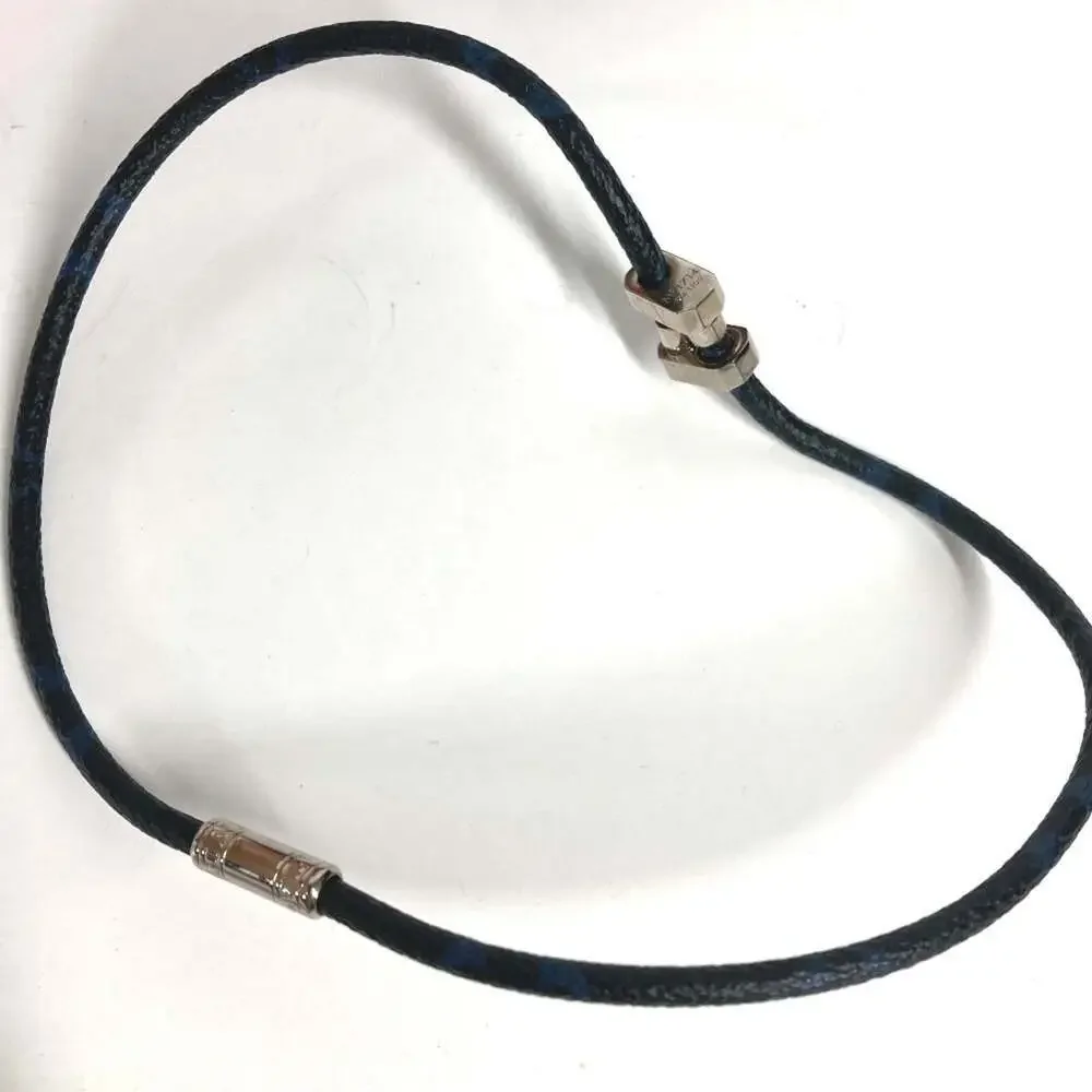 LOUIS VUITTON Blue Monogram Canvas Necklace